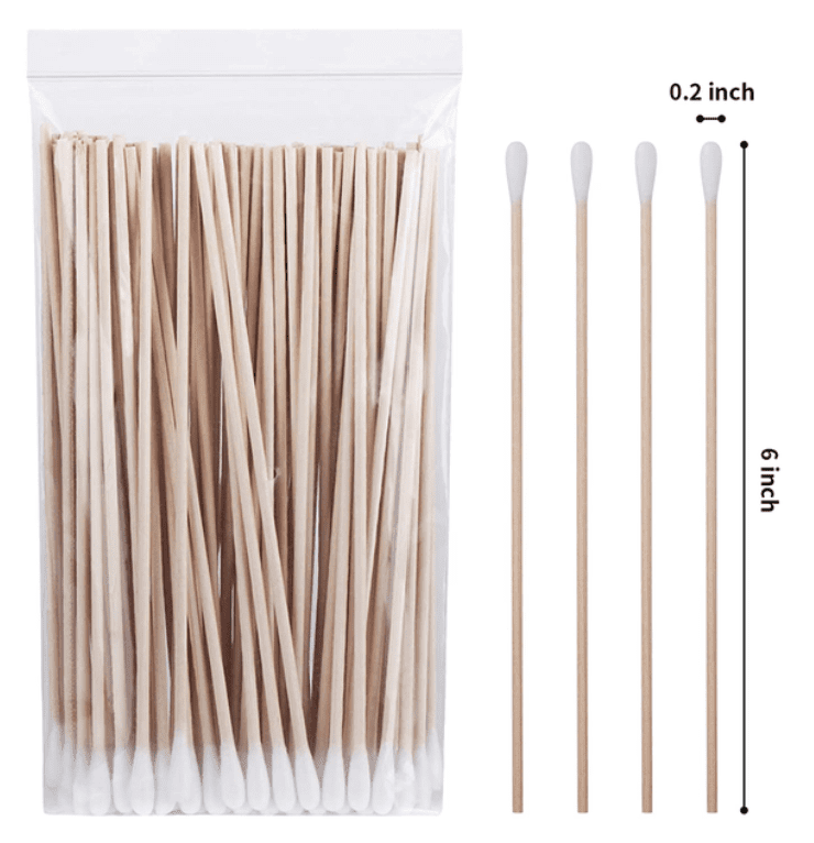 Cotton Swabs with Long Wooden Sticks 100 Count 6 Inches