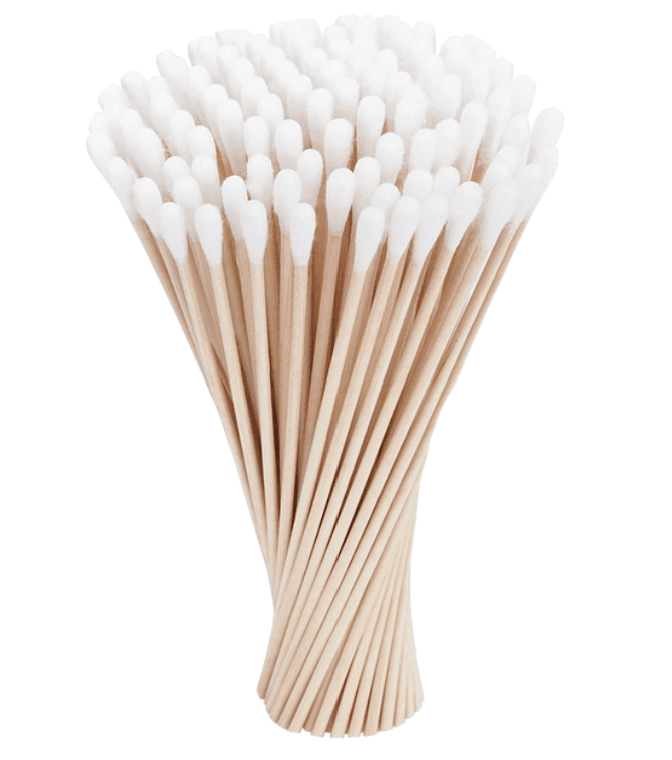 Cotton Swabs with Long Wooden Sticks 100 Count 6 Inches